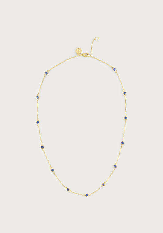 Celeste Chain With Crystals, Blue