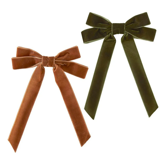 Velvet Bow Clip