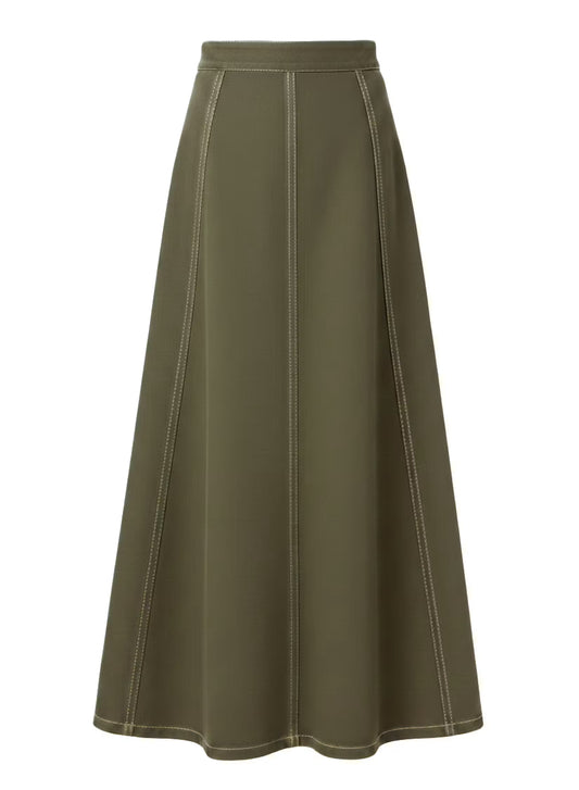 Bina Midi Skirt - Ivy Green Denim