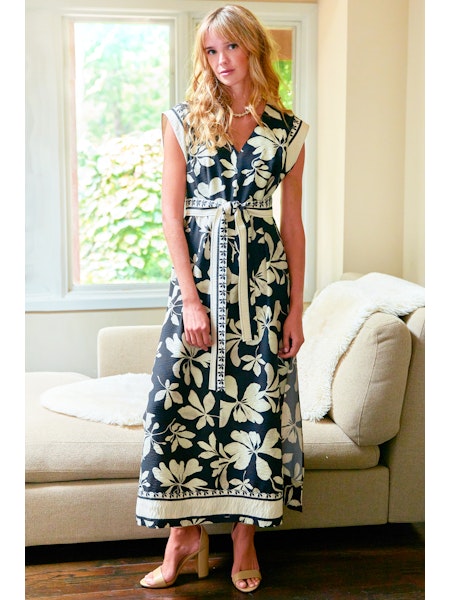 Beverly Dress - Black & Tan