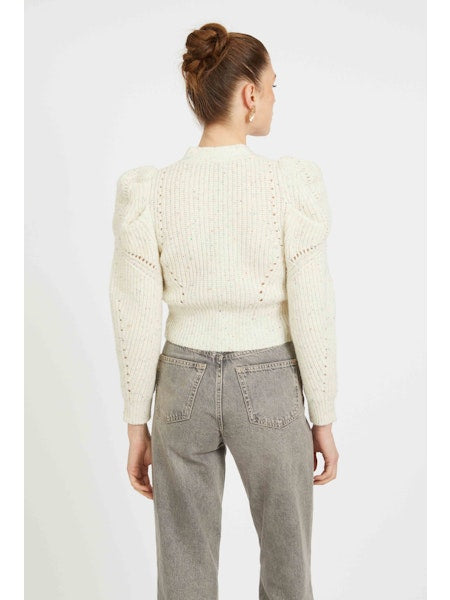AUDRA SWEATER in  ANTIQUE WHITE / GRAY MORN