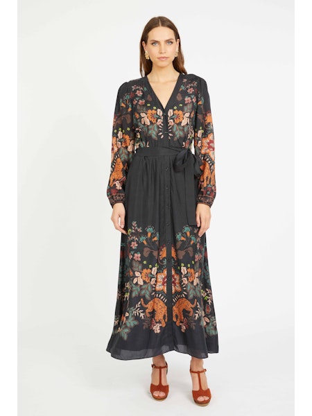 MOLLY DRESS in LEOPARD PEONY