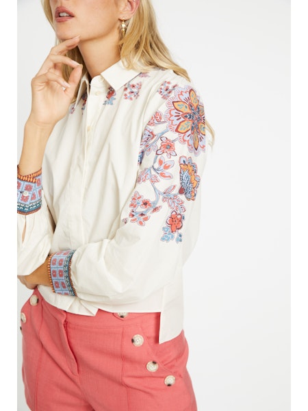 Audrey Top Woodblock Bloom