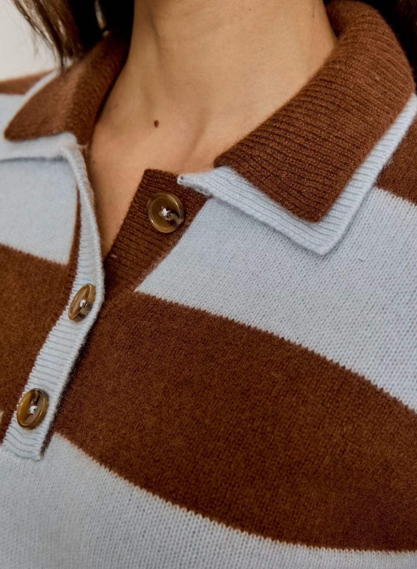 STRIPE LS DBL COLLAR