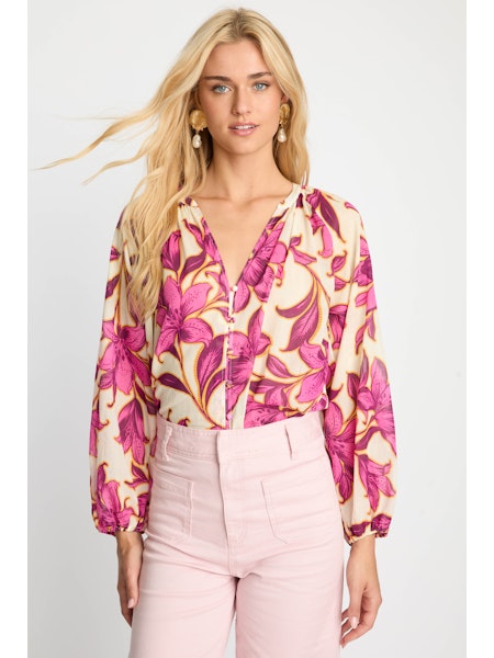 Ariana Top - Fuchsia Floret