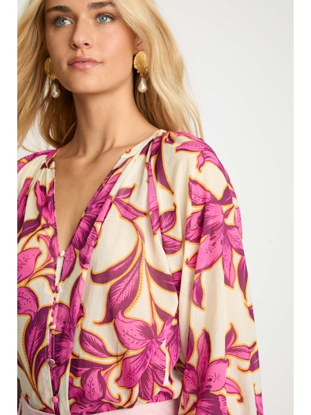 Ariana Top - Fuchsia Floret