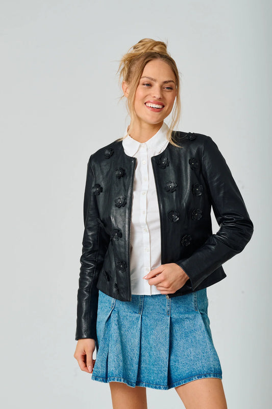 Flora RF Leather Jacket