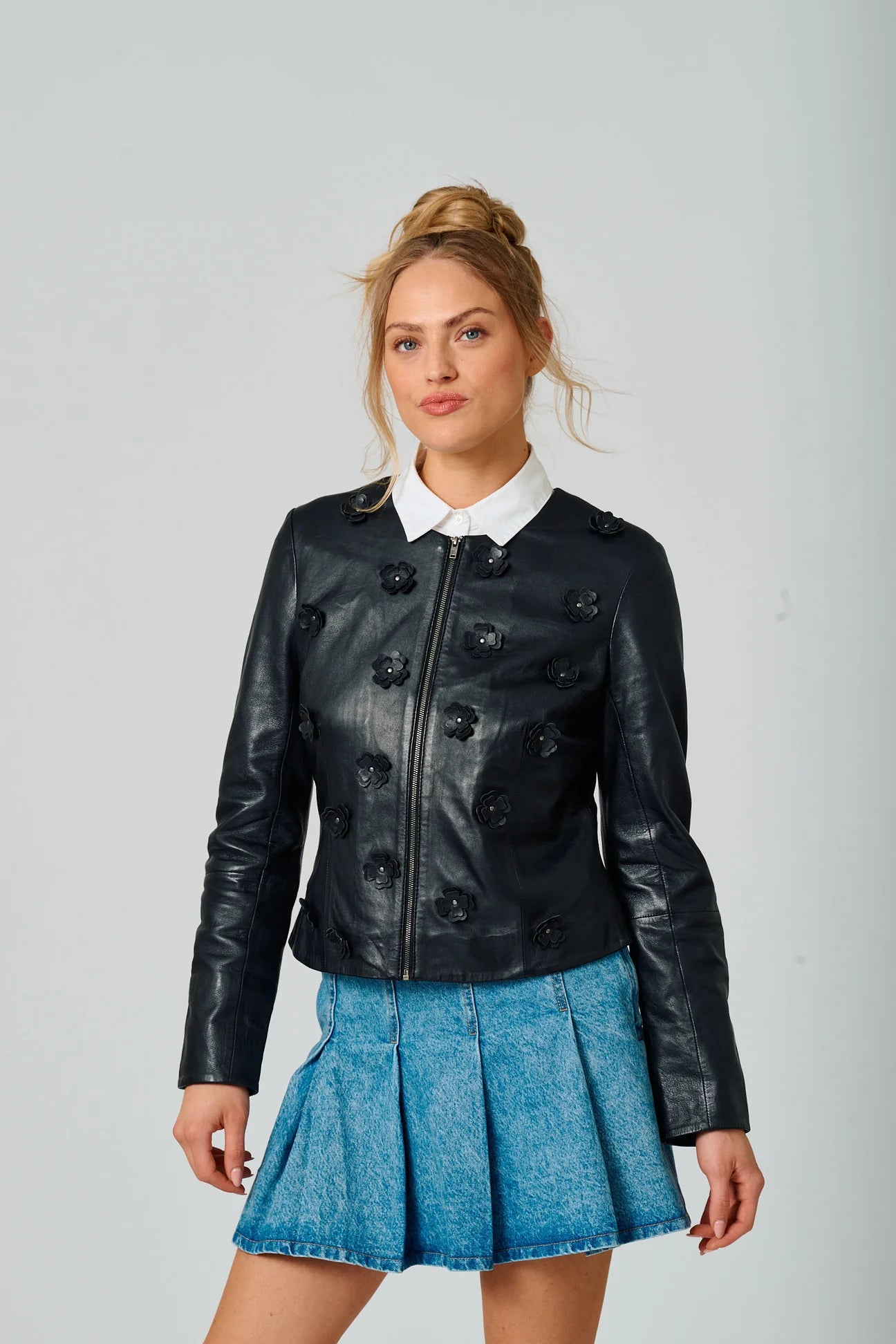 Flora RF Leather Jacket