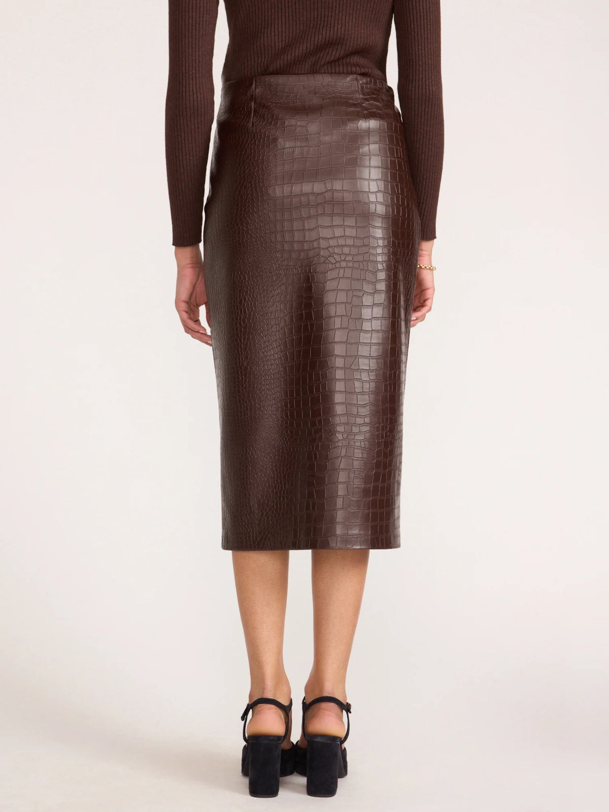 Esme Croco Embossed Skirt