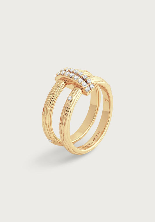 Enchanted Forest Chain Double Ring - size 7