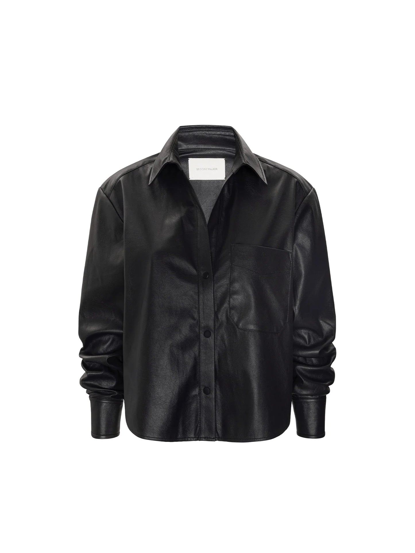 Everyday Cropped Vegan Leather Top