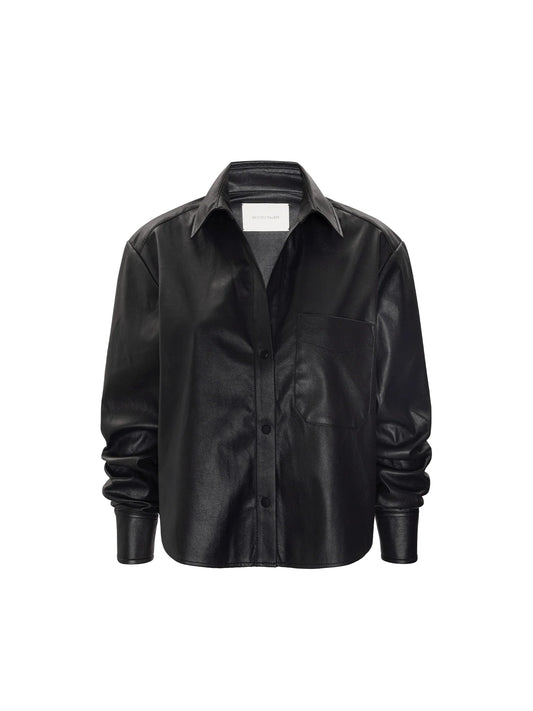 Everyday Cropped Vegan Leather Top