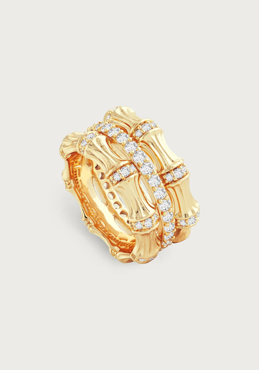 Bamboo Stack Ring - size 7