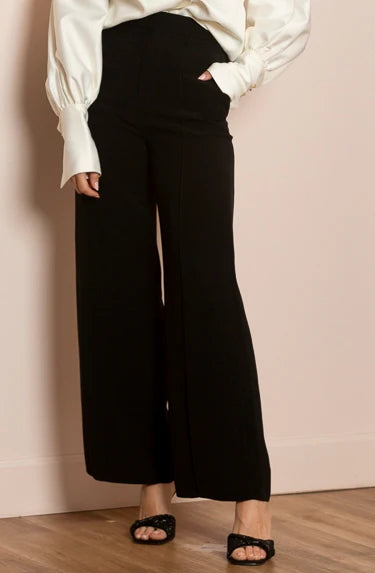 Alexis Wool Crepe Wide Leg Pants.