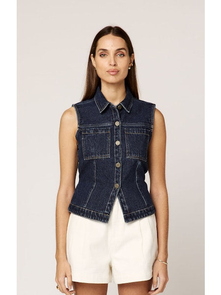 FRANKA VEST | DARK DENIM