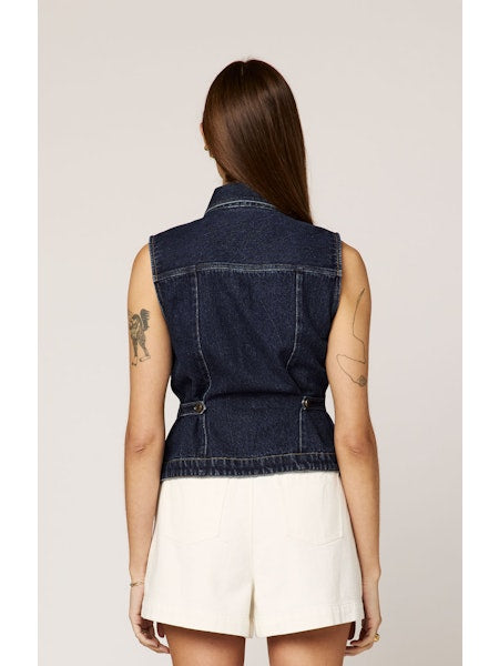 FRANKA VEST | DARK DENIM