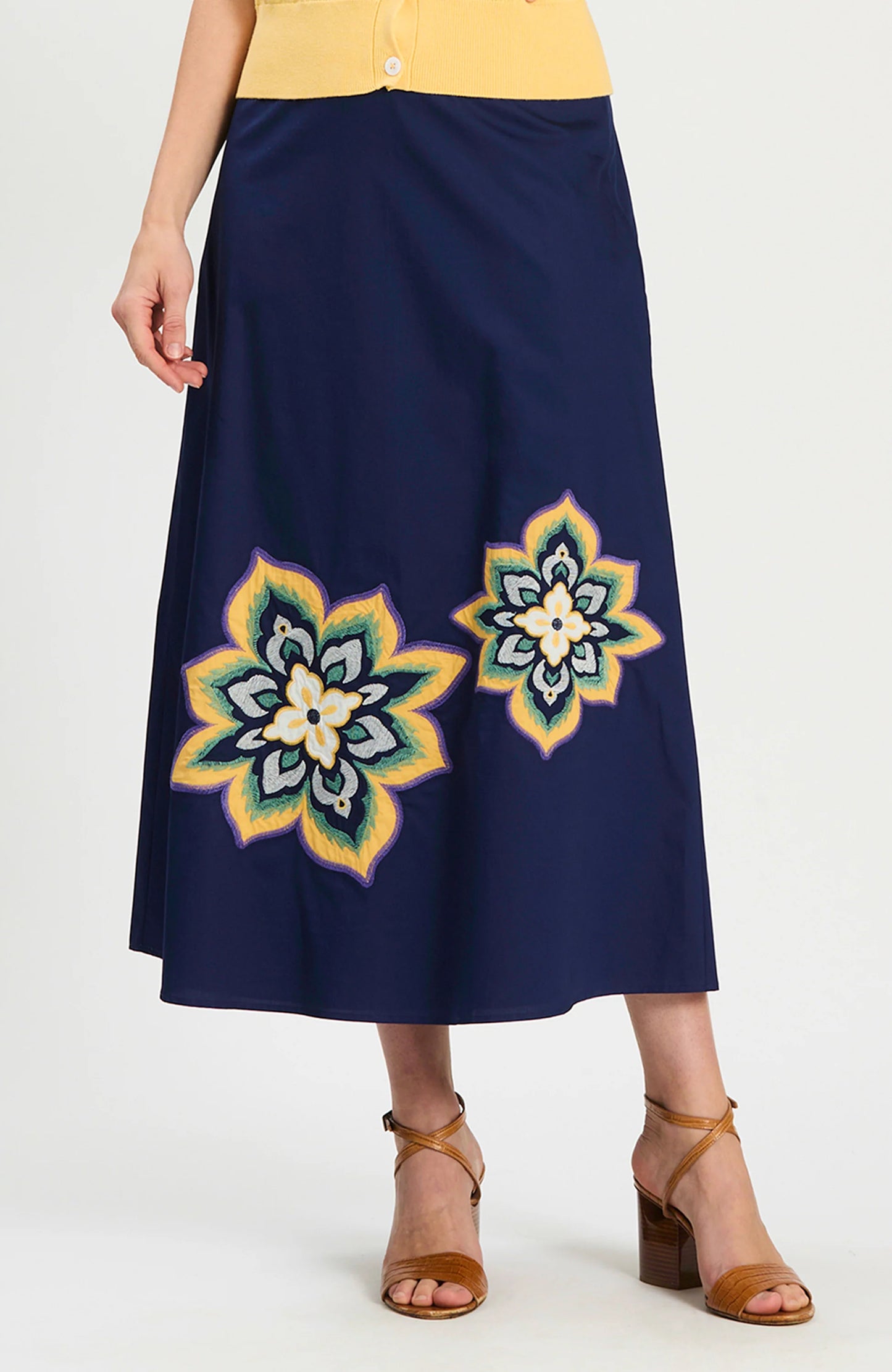 Valentina Medallion Applique Skirt