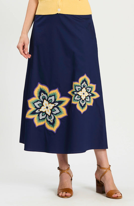 Valentina Medallion Applique Skirt