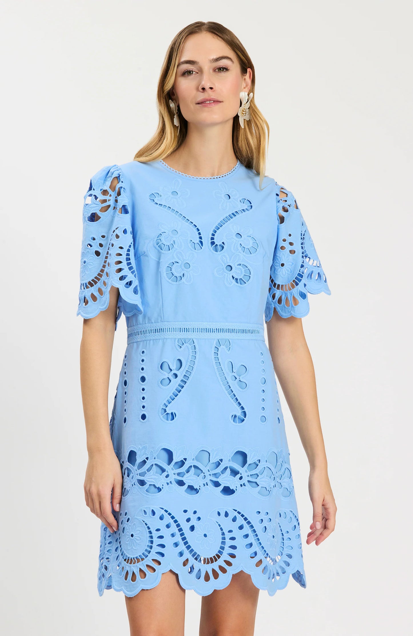 Lacey Open Embroidered Dress