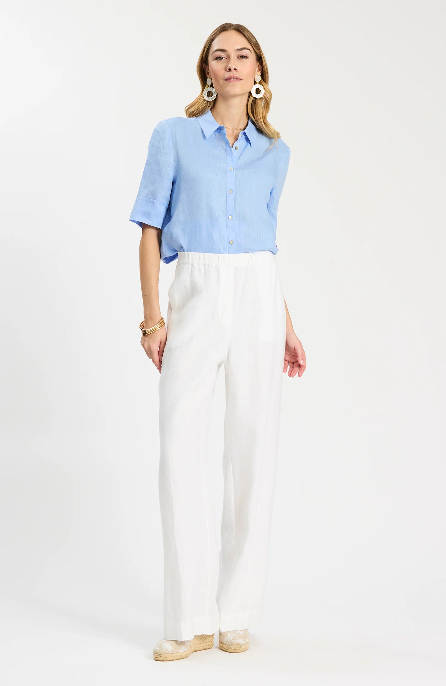 Monroe Linen Pant - White