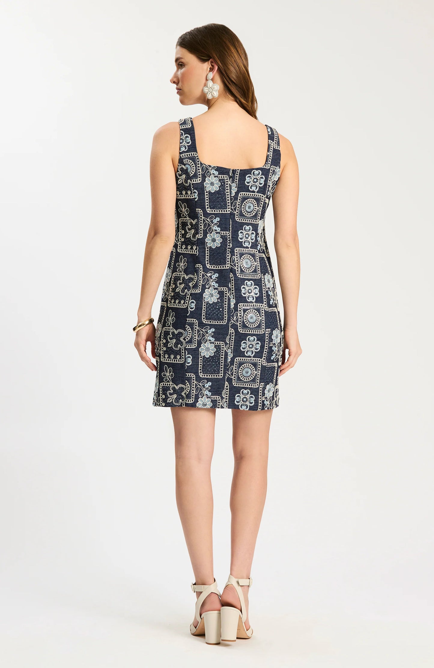 Pamela Embroidered Denim Dress