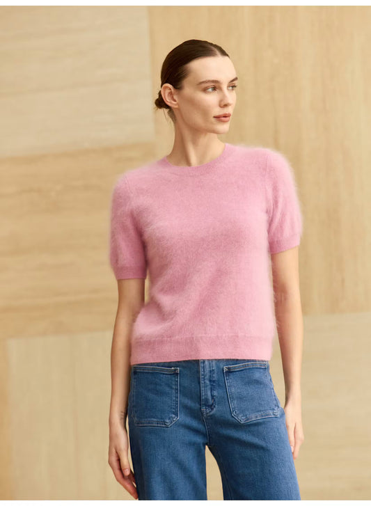 Brushed cashmere Shortsleeve Sweater