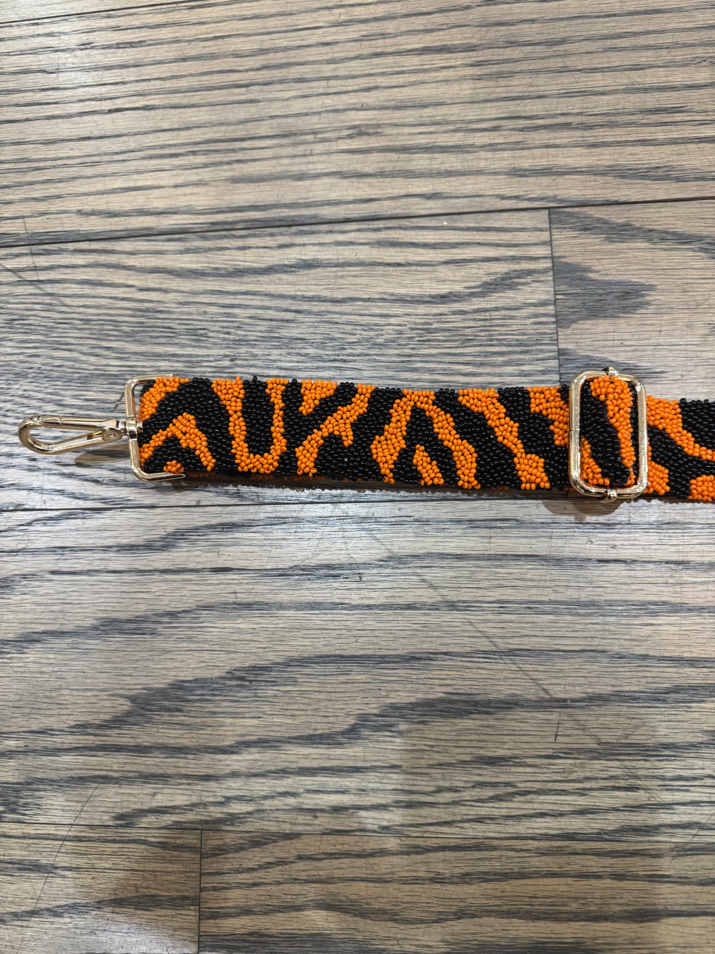 Tiger Stripe Bag Strap - Orange/black