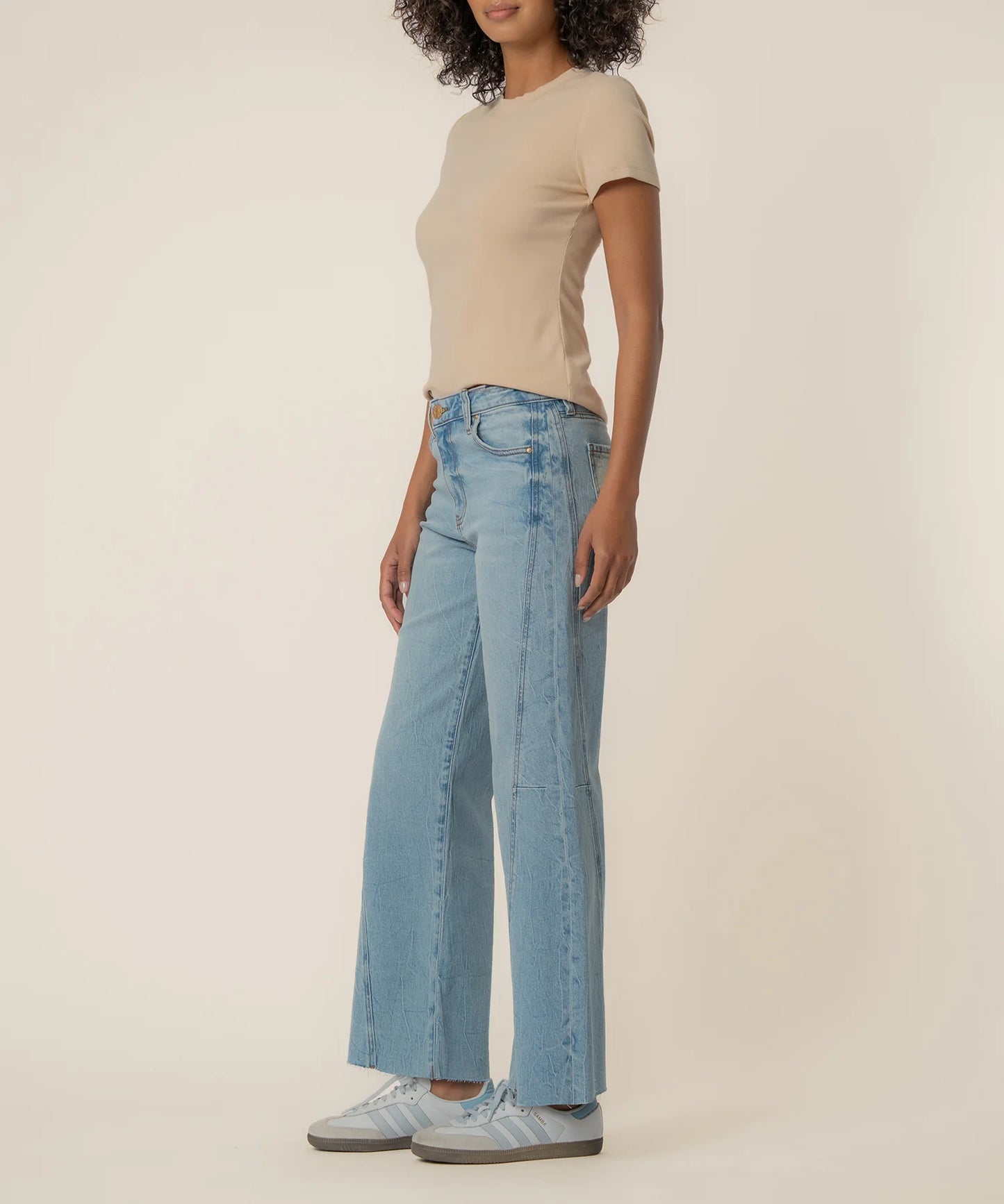 Meg High Rise Wide Leg Side Panel