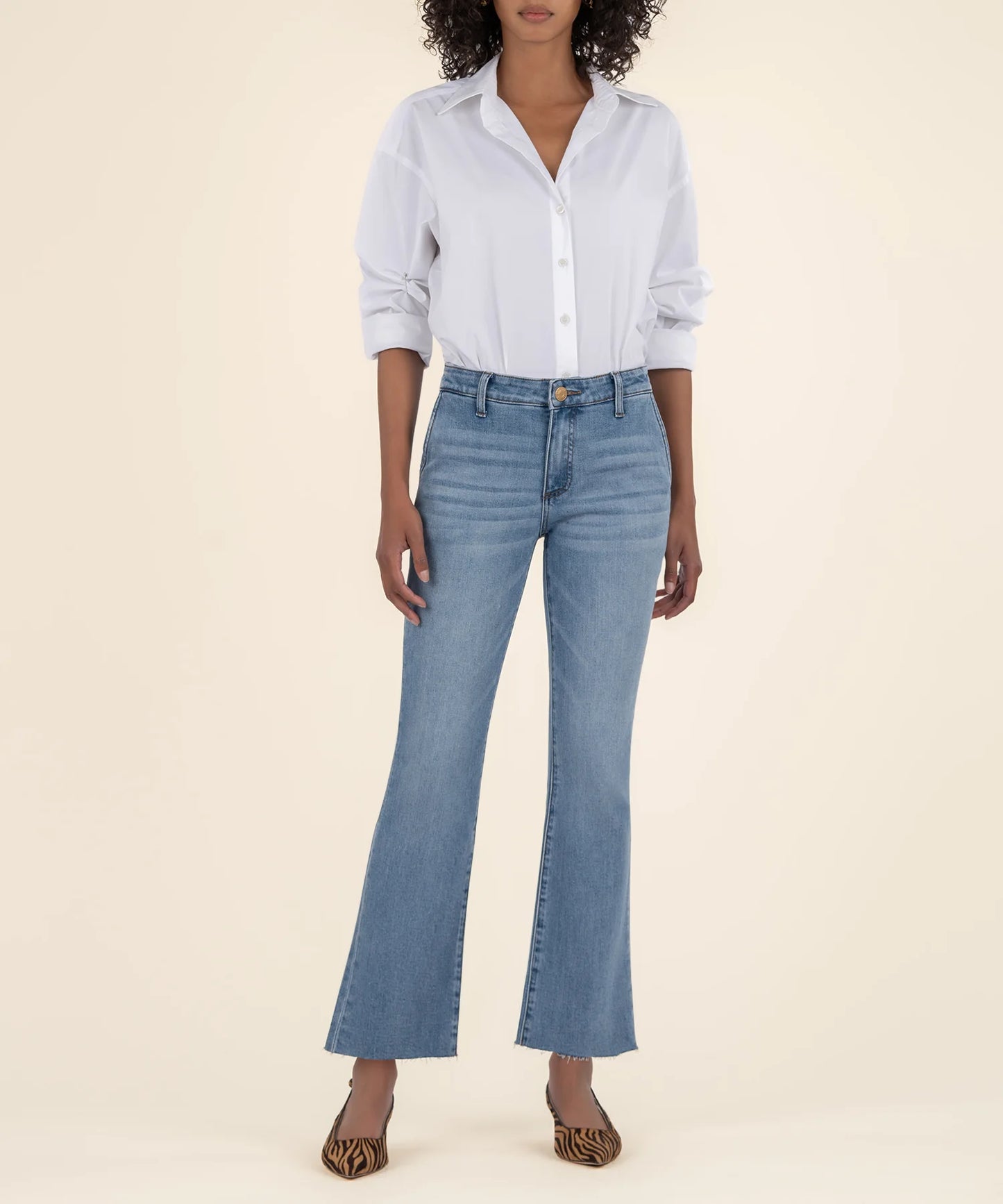 Kelsey Mid Rise Ankle Flare