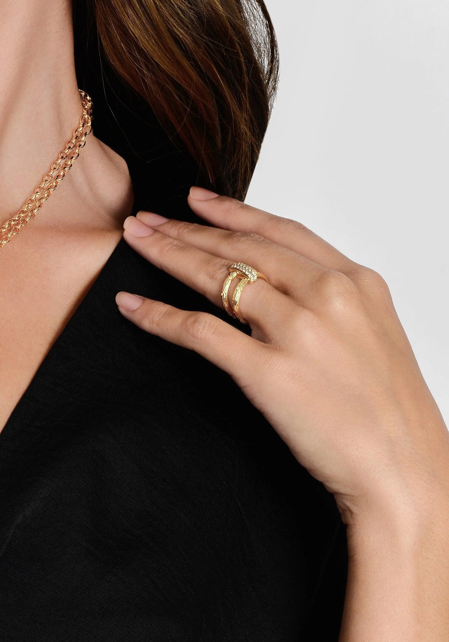 Enchanted Forest Chain Double Ring - size 7