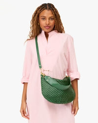 Moyen Messenger  in Evergreen Woven Zig-Zag