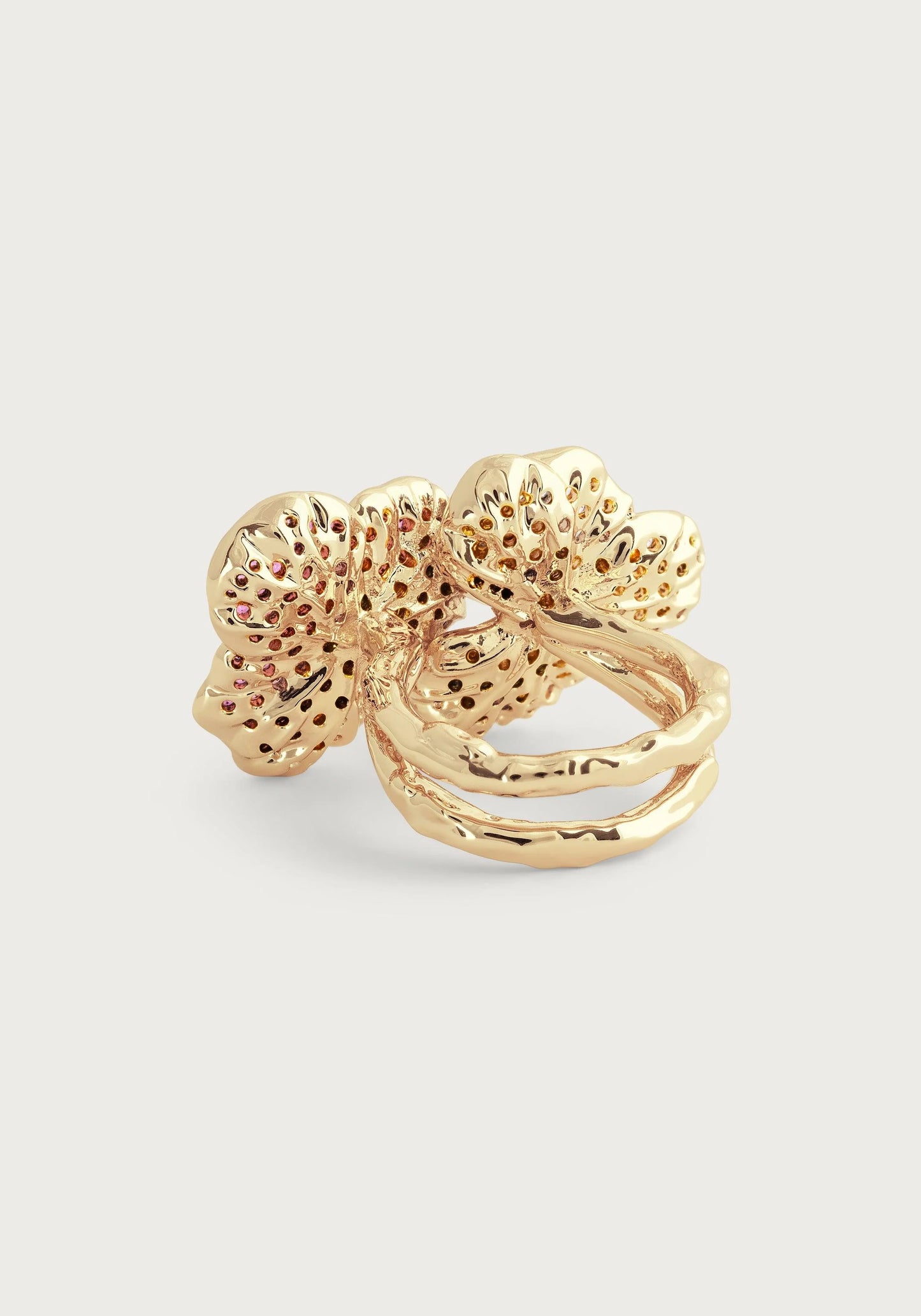 Orchid Double Pink Pavé Ring - size 7