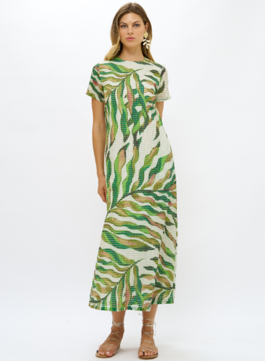 Short Sleeve shift Maxi Dress