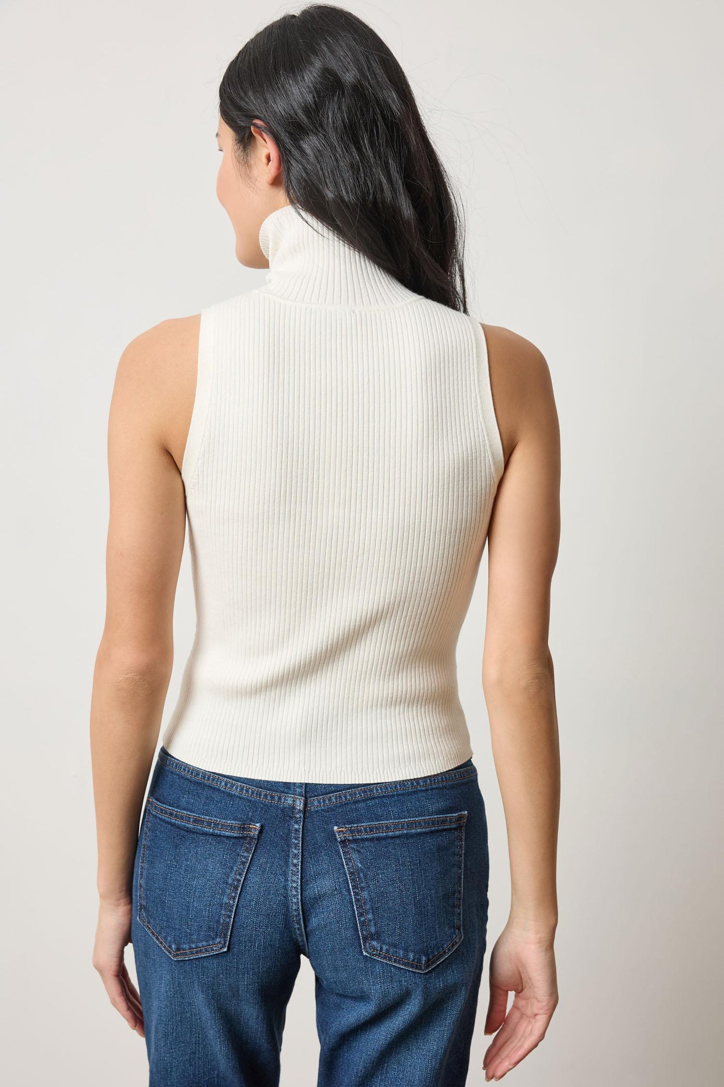 Rib Turtle Neck Shell