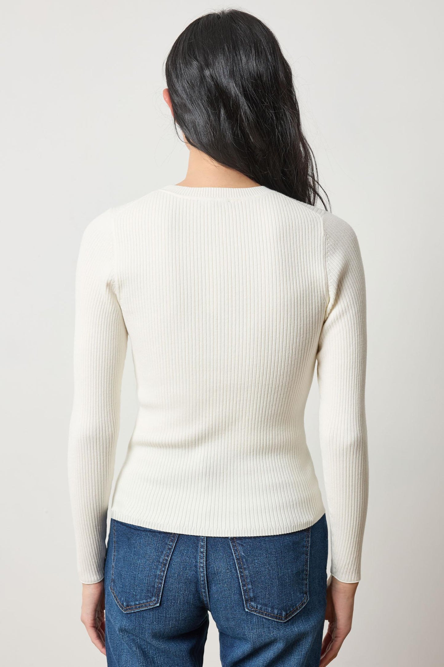 Fitted Crew Neck Sweater