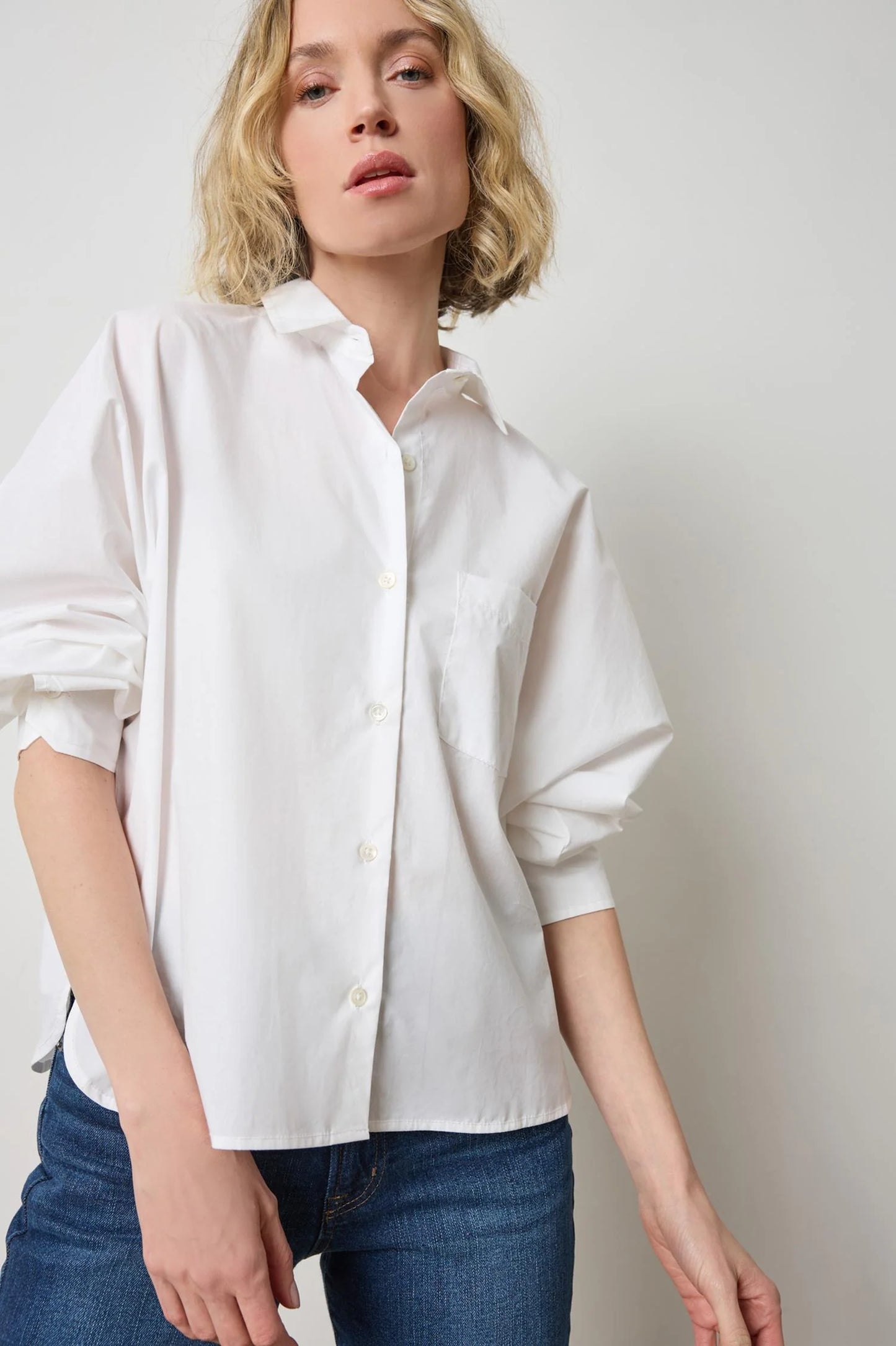 Dolman Sleeve Button Down