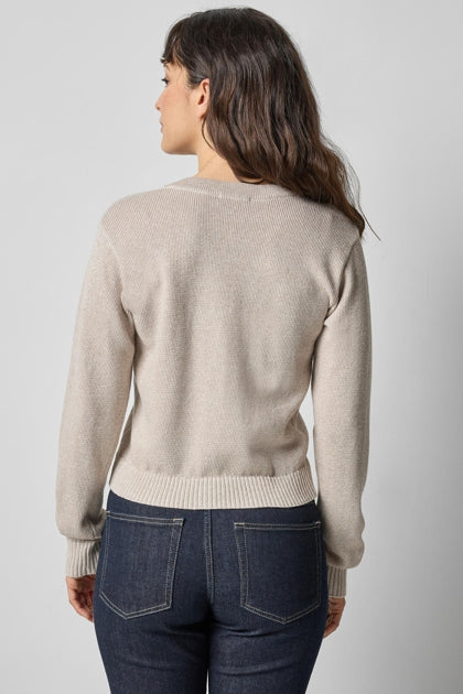 V-Neck Sparkle Cardigan in Mist Sparkle