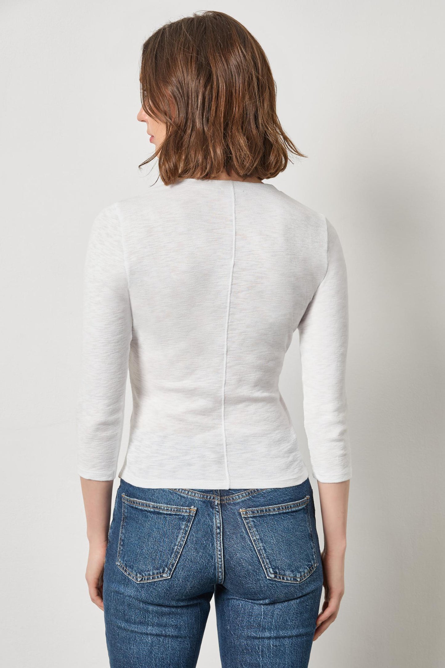 Ribbed Slub 3/4 Sleeve