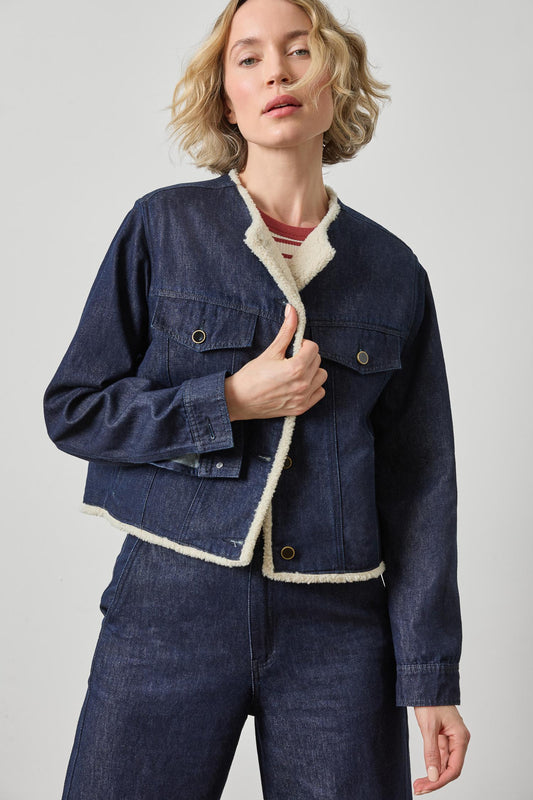 Sherpa Lined Jean Jacket