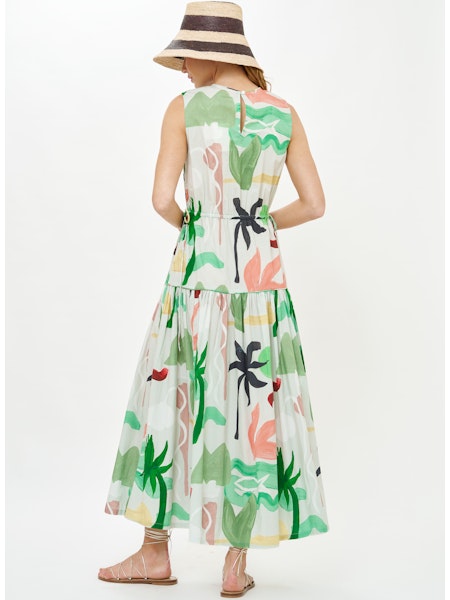 SLEEVELESS PIPED MAXI - Paridiso Petal