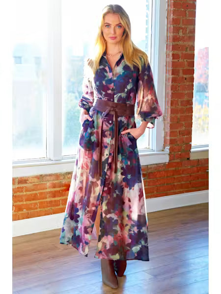 Pilar Dress - WaterColor Forest