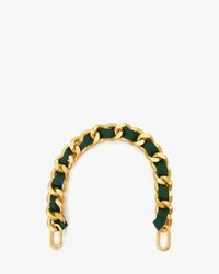 Shortie Strap in Evergreen Grosgrain Chain