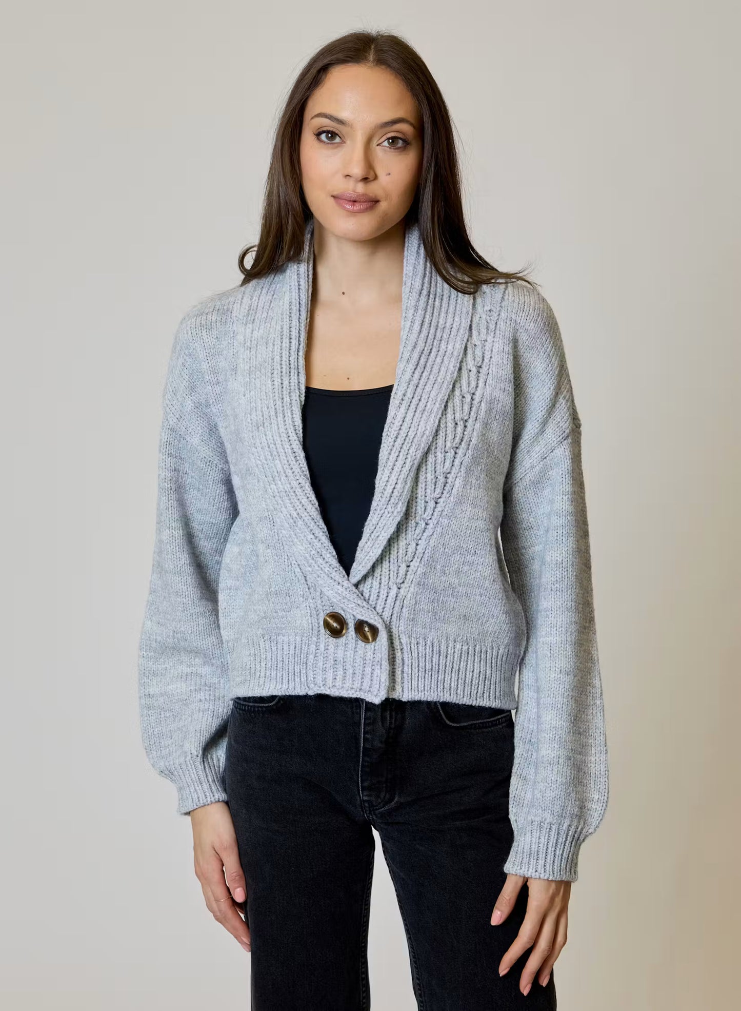 SHAWL COLLAR CARDIGAN