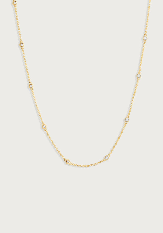 Gold Chain with Crystals
