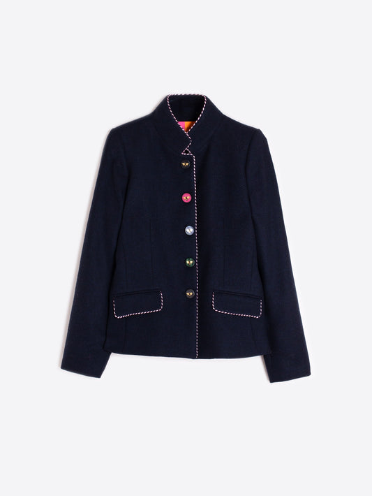 NAVY JACKET WITH BEE BUTTONS