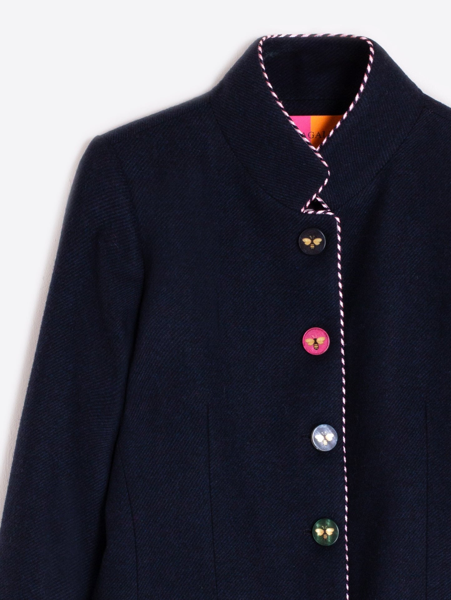 NAVY JACKET WITH BEE BUTTONS
