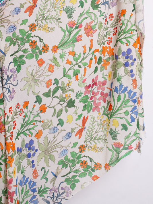 Botanical Scarf - FOULARD BOTANICO CRUDO
