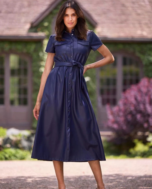 Cecelia Faux Leather Dress