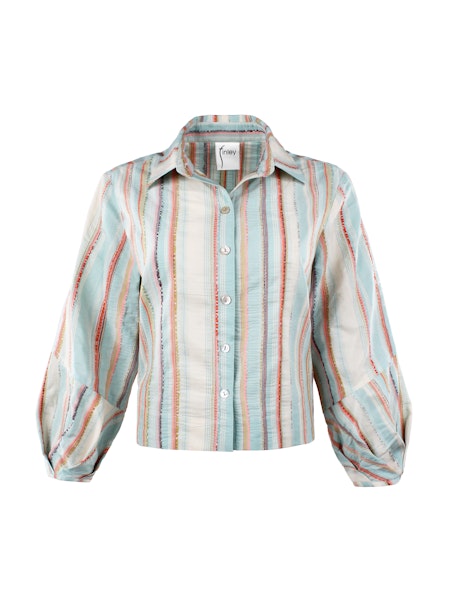 CROP EMMY SHIRT HARBOUR ISLE STRIPE