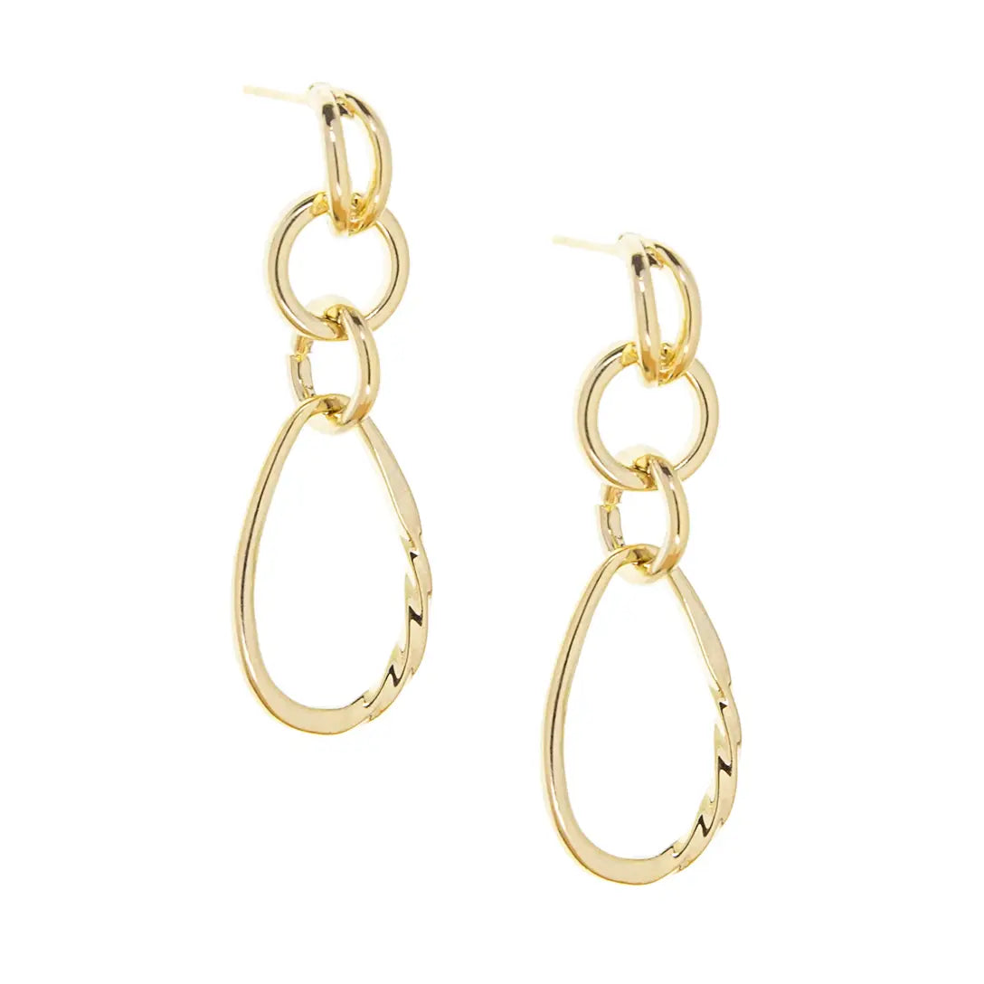 Organic Link Drop Earring